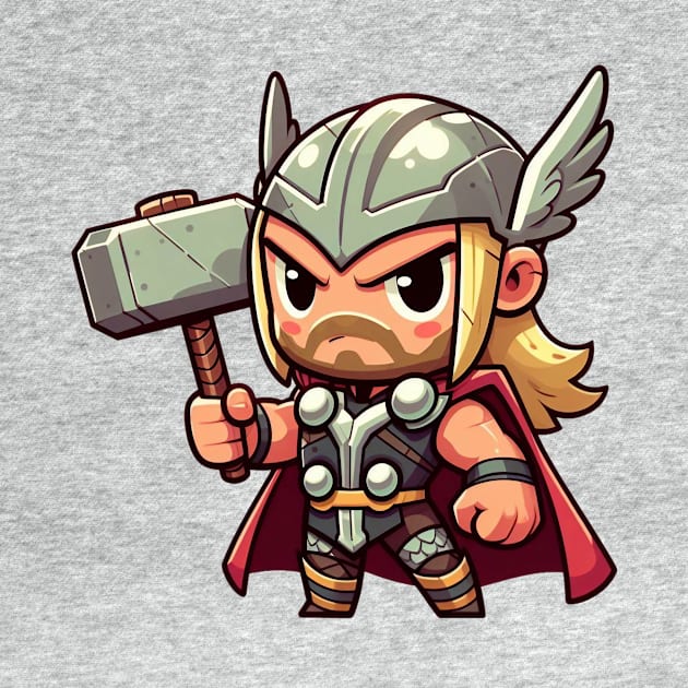 Cute Thor from scandinavian mythology by Dmytro